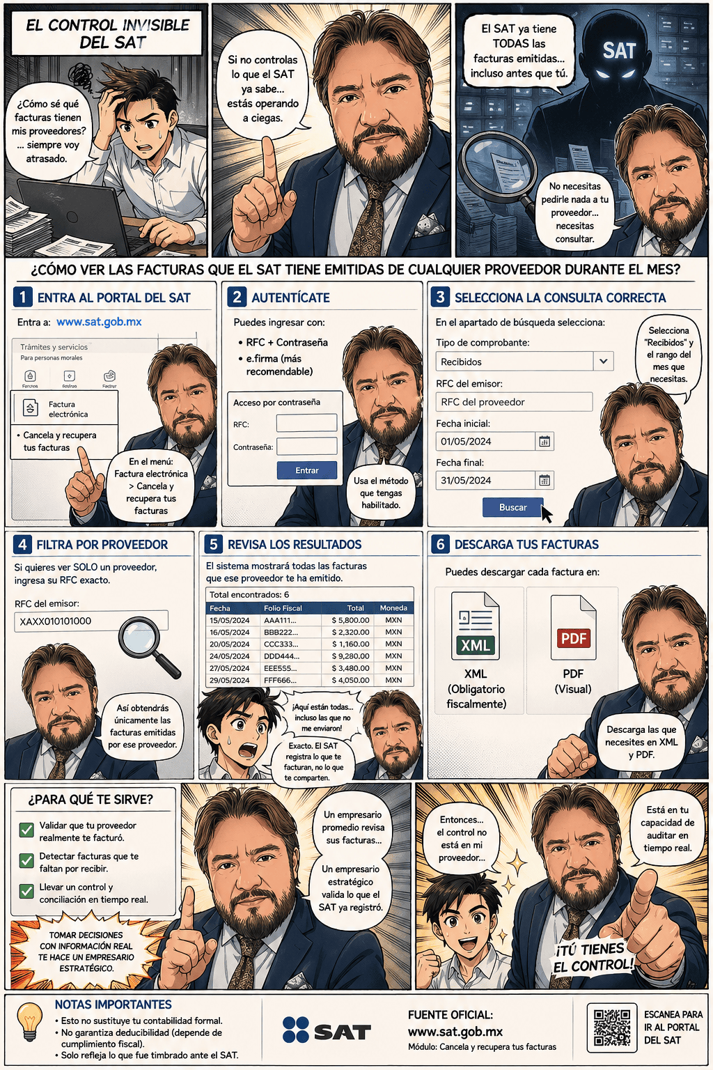 ¿Cómo descargar lo que me ha facturado el SAT?